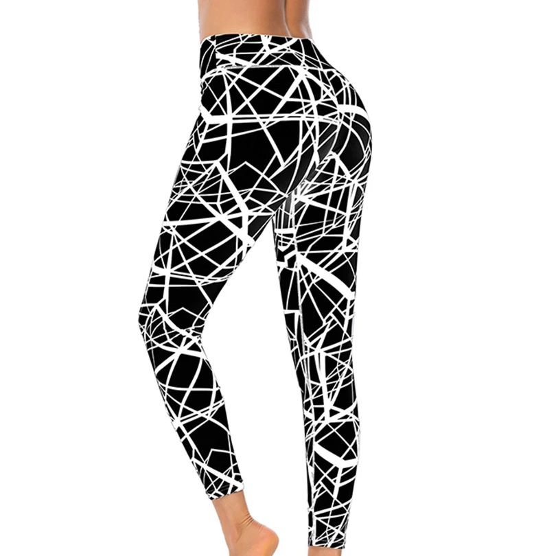 

Sexy Patterned Print Hip Women Leggings High Waist Bandage Elasticity Push Up Female Leggings Run Sports Casual Pants Clothes