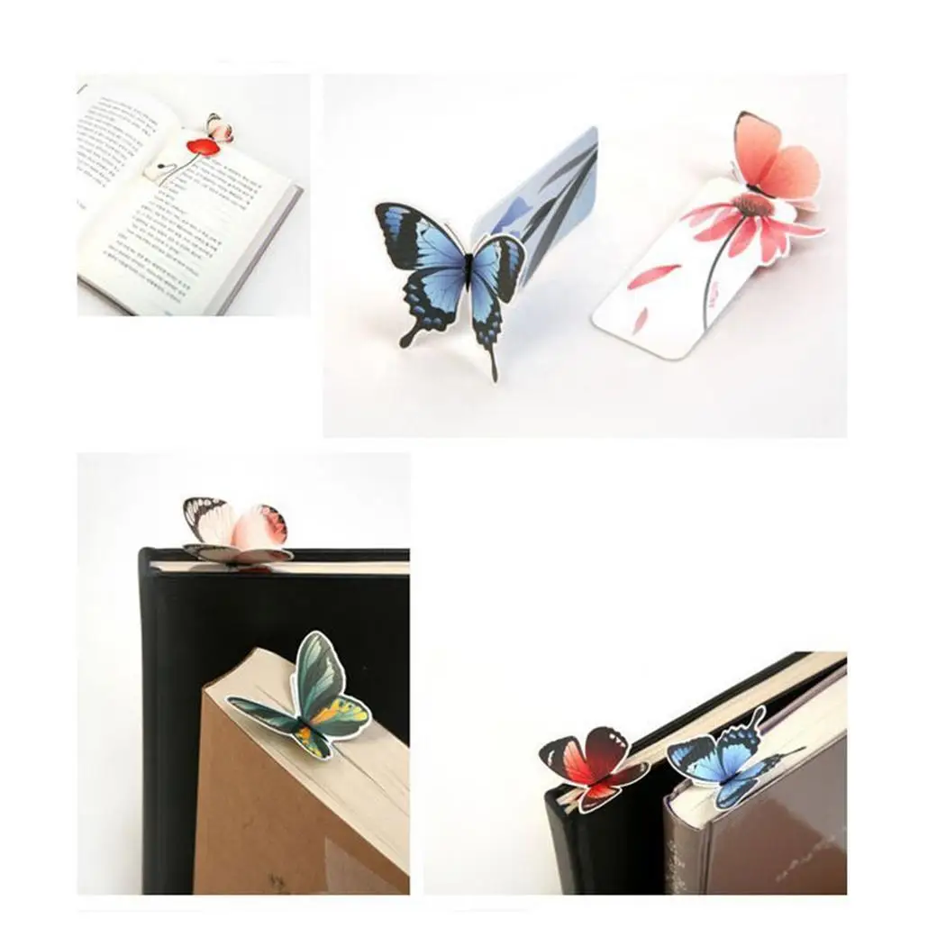 Корейский стиль цветочные бабочки бумажные закладки школы, канцелярские школьные закладки для офиса цветочные, поставки