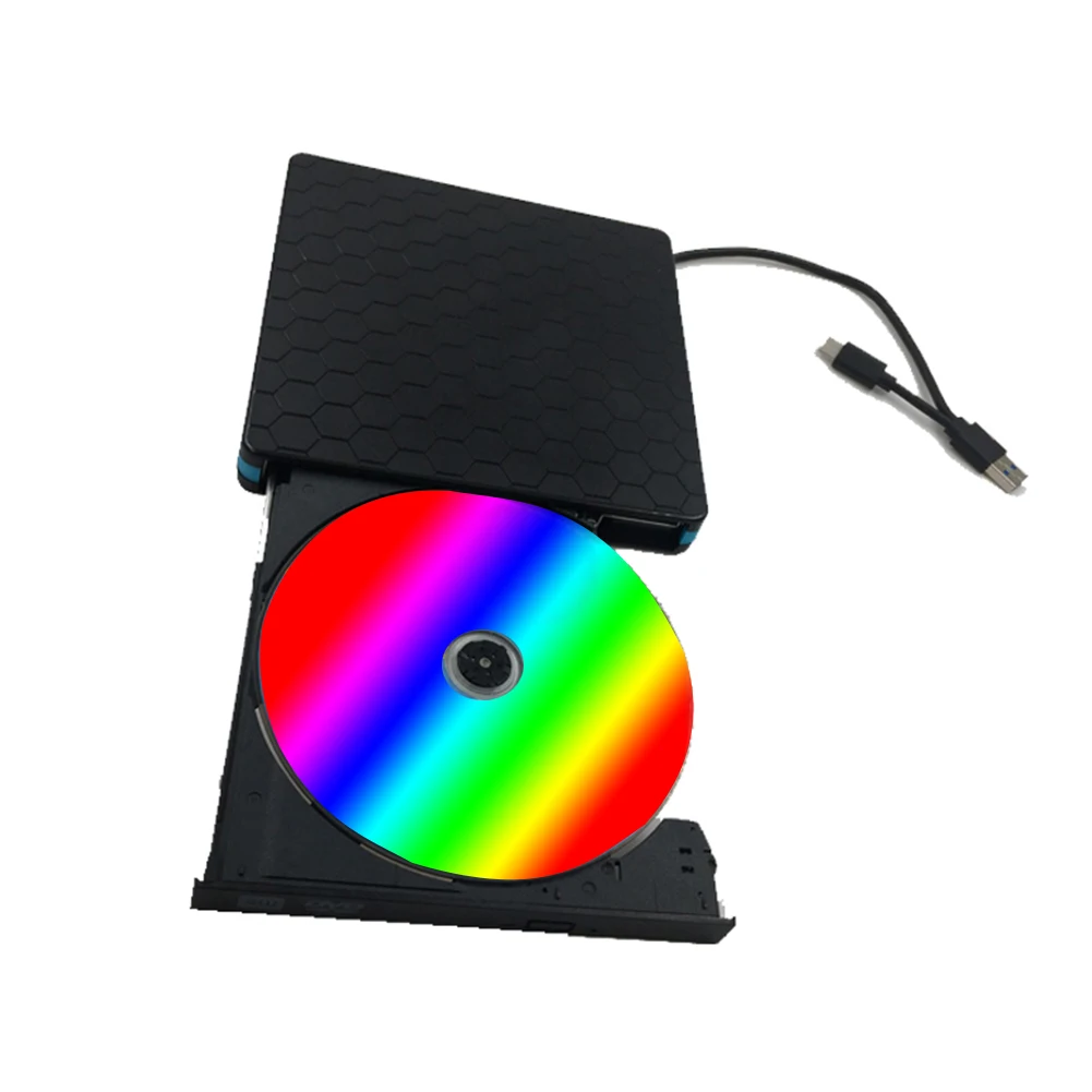 

USB3.0 Reader Optical External Energy Saving Type C Shockproof DVD Burner Easy Install For Laptop PC Universal For Windows