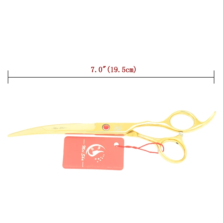 Meisha 7 дюймов золотые изогнутые ножницы для стрижки домашних животных набор 6,5 дюймов филировочные ножницы для стрижки собак HB0093