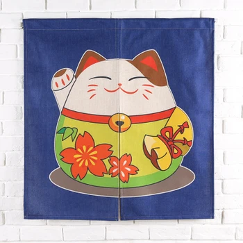 

Taiwan Japan style Chinese fortune cat door curtain hanging living room kitchen living room home decoration bar coffee house