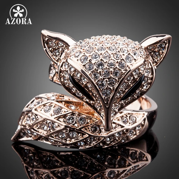 Новое модное кольцо AZORA цвета розового золота с Стразы My Fox Beauty TR0098|gold color|rose goldring