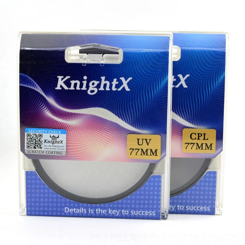 KnightX UV CPL ND2-ND1000 поляризатор 52 мм 55 мм 58 мм 67 мм 77 мм фильтр объектива камеры для canon eos sony nikon аксессуары для фото 1300d - Цвет: UV CPL