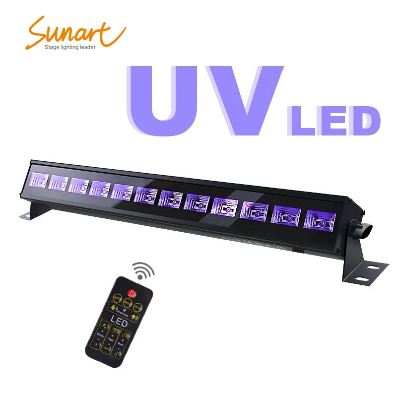

Free shipping 12*3W uv led bar wll wash stage effect light dmx remote control wash beam spot light for dj disco bar party