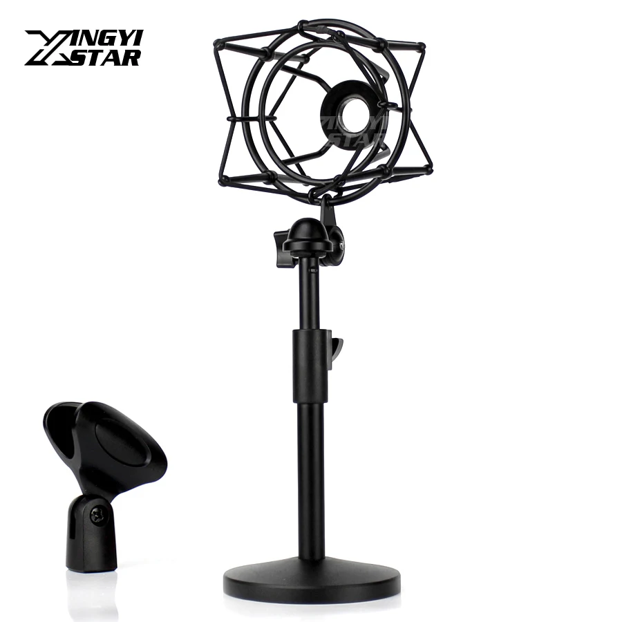 Metal Shock Mount Spider Microphone Shockmount Desktop Stand Mic Clip