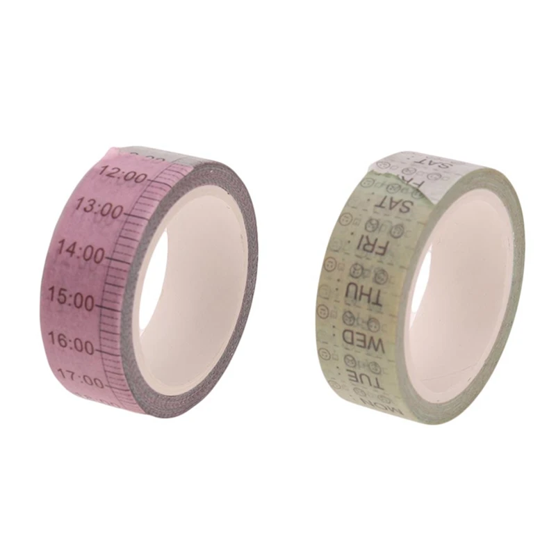 

Creative Fresh Time Washi Tape Shaft Week Plan And Notebook DIY Decorative Paper Tape Stickers Office Stationery