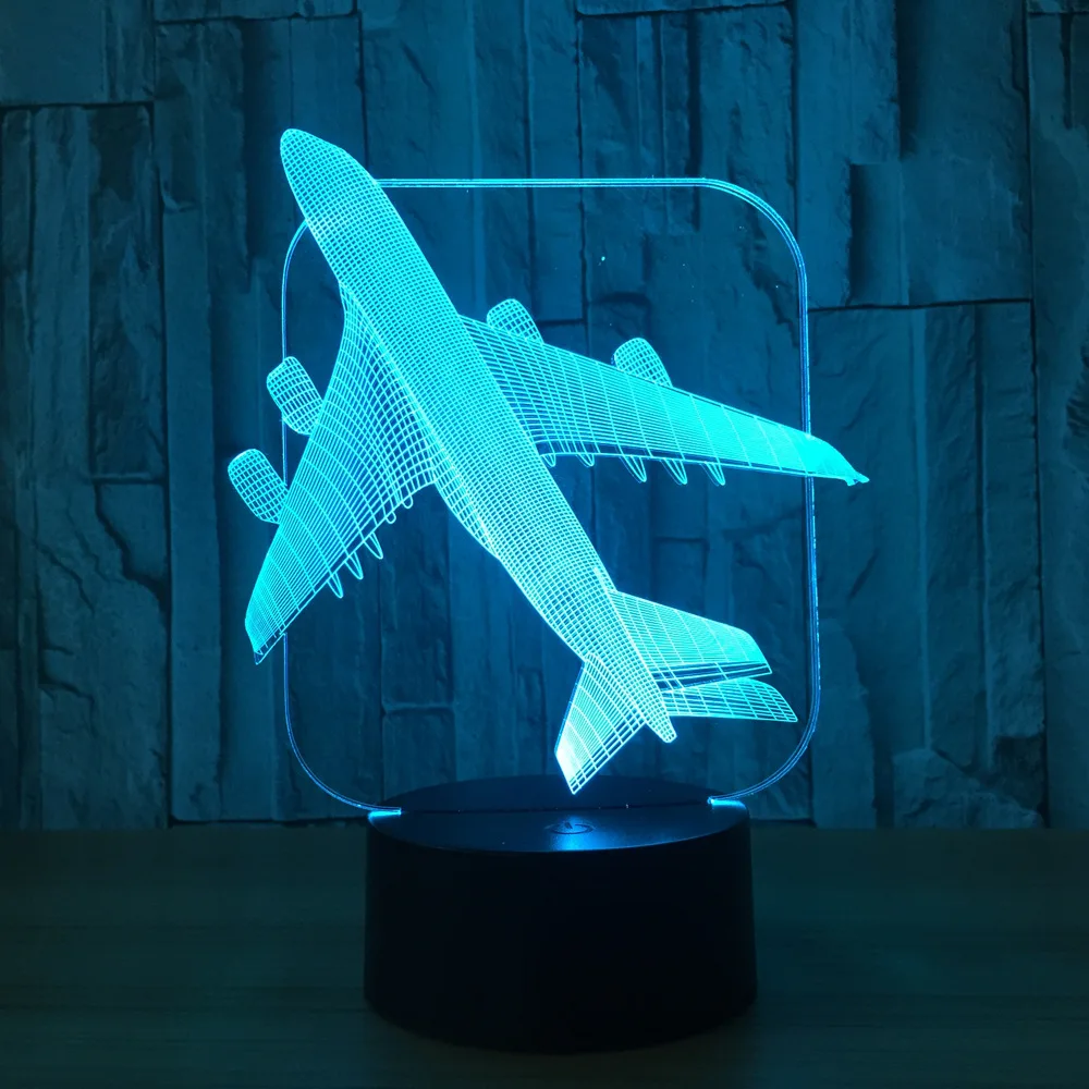 Самолет Fly Earth 3D лампа 7 цветов изменить сенсорный выключатель ночной Светильник ламинария атмосферная лампа в спальне новинка подарок лава лампа