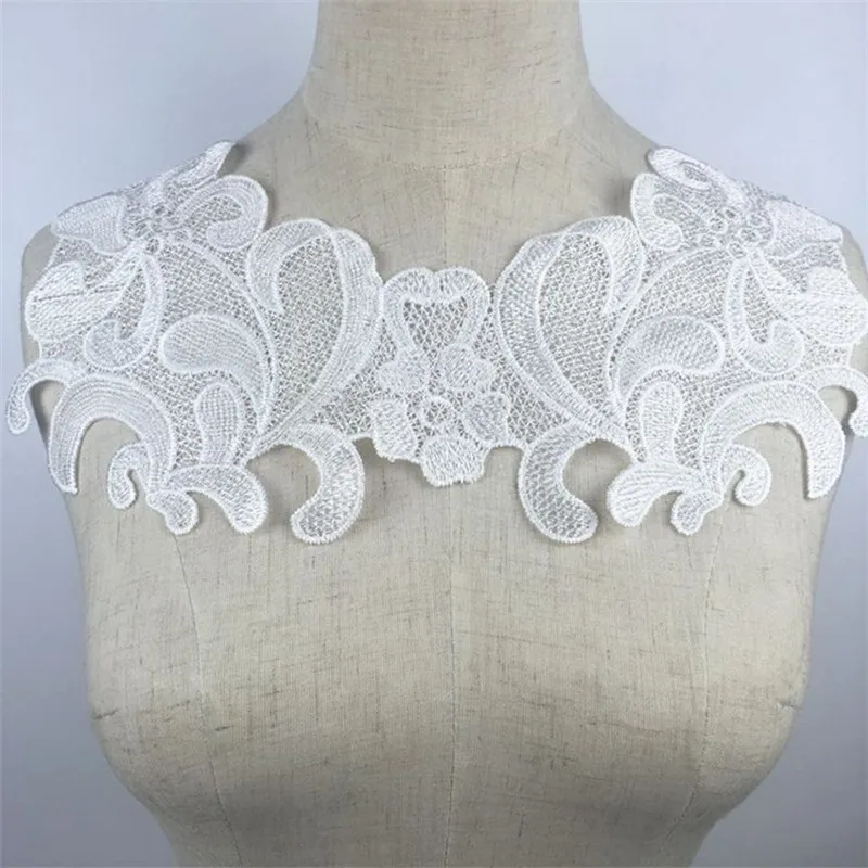 

White Embroidery Polyester Venise Lace Craft Sewing Neckline Collar Applique Trims Scrapbooking BW169