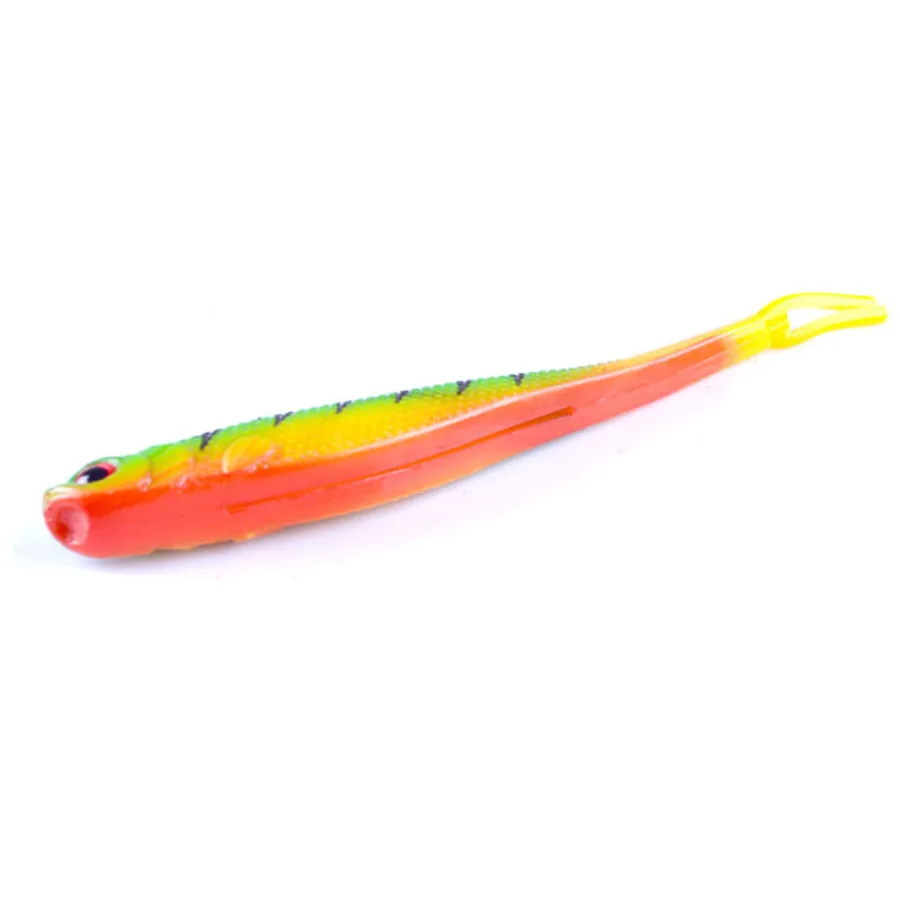 2019 fishing lure soft 4 bags of soft bait open abdomen chest open fork belly simulation soft bait tail swings the bait 40MA6 (14)