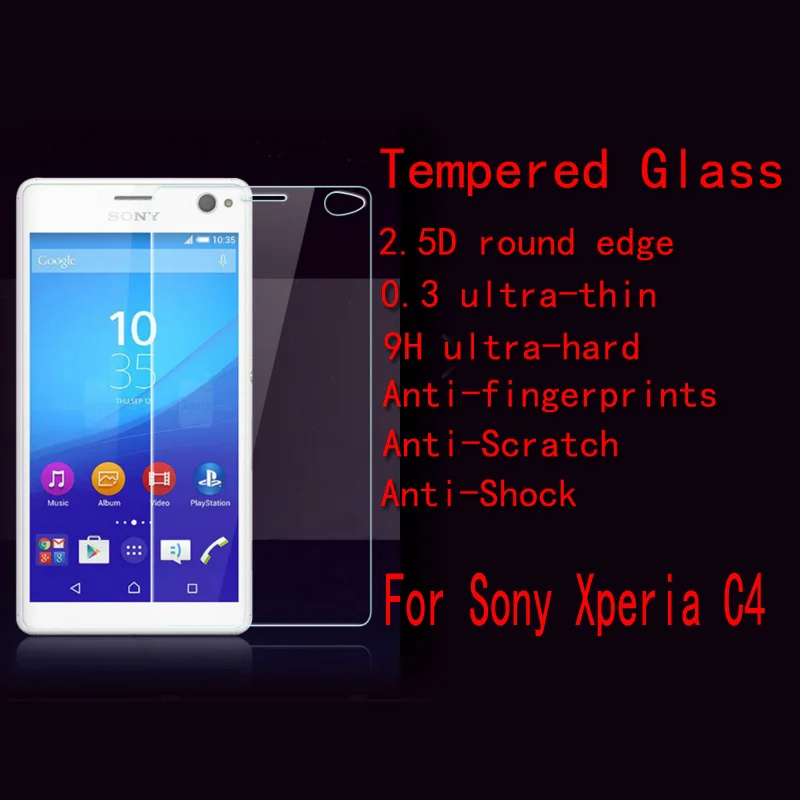 C4 Tempered Glass For Sony Xperia C4 (Sony C4) Anti-burst Screen Tempered Glass screen protector 2.5D edge With Retail Package C4 Tempered Glass For Sony Xperia C4 (Sony C4) Anti-burst Screen Tempered Glass screen protector 2.5D edge With Retail Package