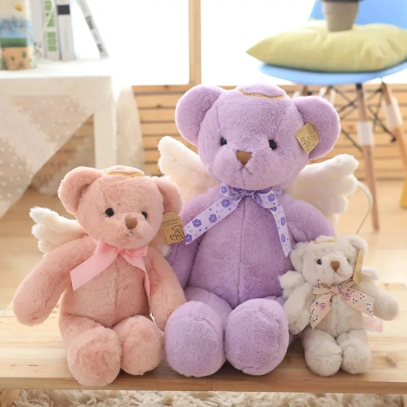 

Hot Kawaii Angel bear Small Teddy Bears Plush Toys Stuffed Animals Fluffy Bear Dolls Soft Kids Toys Children Birthday Gift