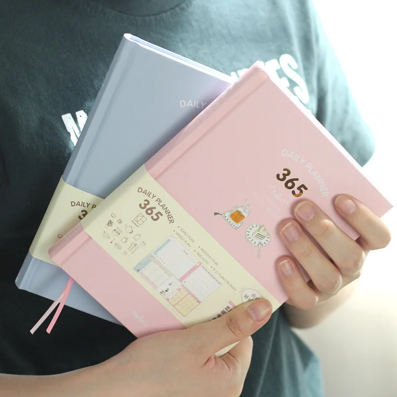 

Creative Hardcover Year Plan Notebook 365 days Inner Pages Monthly Daily Planner Organizer Office School Schedule Agenda Diary