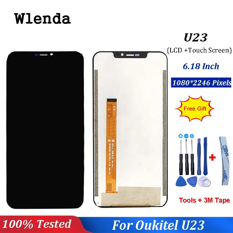 

For Oukitel U23 LCD Display+Touch Screen Screen Digitizer Assembly Repair Parts For Oukitel U23 LCD+Free Tools +Adhesive