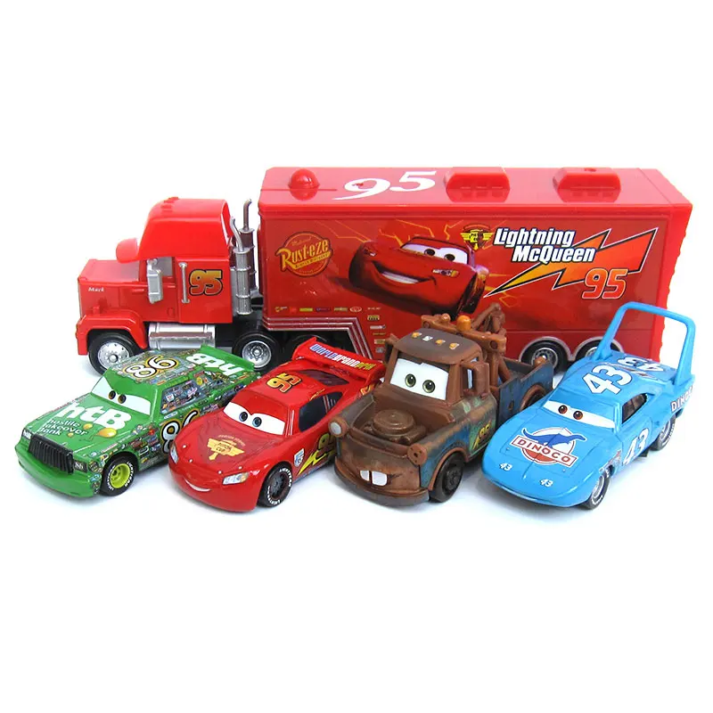 1:55 из металлического сплава disney Pixar Cars 2 3 Lightning McQueen HTB The Kings Ramirez Dinoco Jackson Mack Uncle Truck игрушка автомобиль подарки