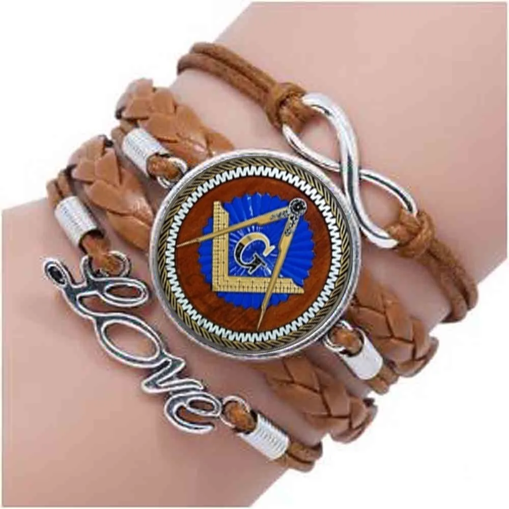 

Steampunk Masonic free Mason Freemason Illuminati bracelet Satanism bracelet doctor who women men vintage gift chain toy