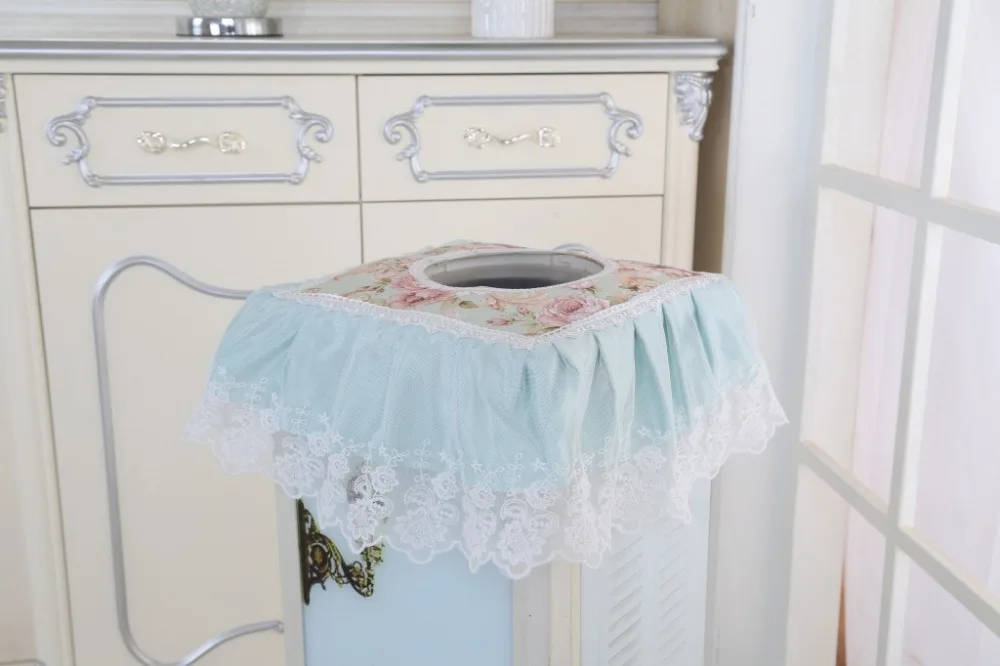 2PcsSet Fashion Household Merchandises Protector Cartoon Cloth Lace Drinking Fountains Barrels Water Dispenser Dust Cover (4)