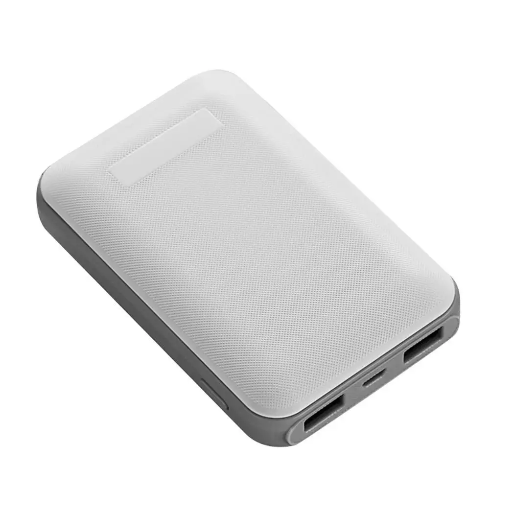 Ультратонкий портативный внешний аккумулятор 10000 мАч с двумя usb портами для
