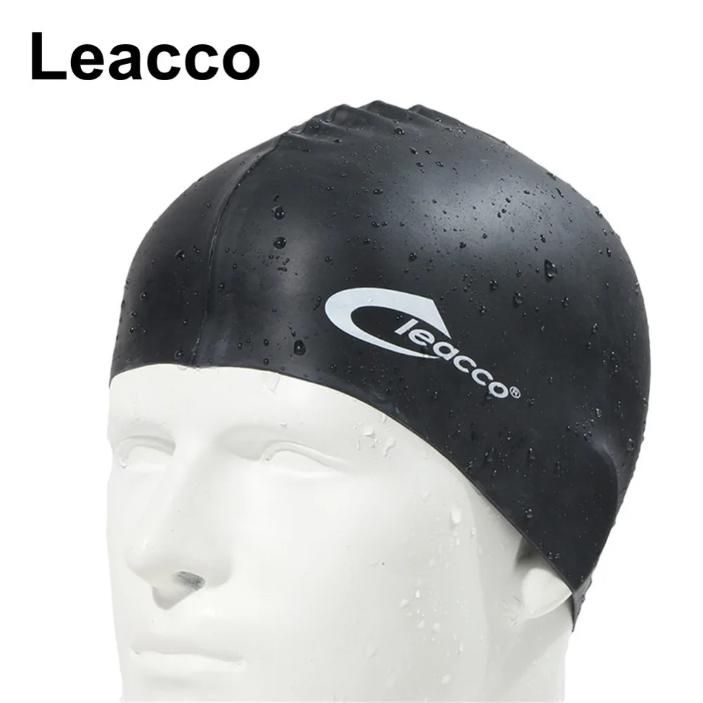 Top Quality ear protect Solid Swimming Cap 100 Silicone Swimming Hats