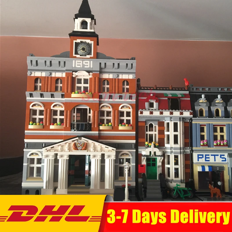 

Lepin Clone Legoings 10224 10218 City Street Series 15003+15009 Building Blocks Bricks Model Toys For Children Gifts