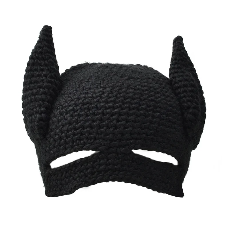 Super Hero Funny Mask Hats Caps Men Knitted Men's Winter Hat Fashion Batman Hat Novelty Men Beanie Halloween Party Gift (4)