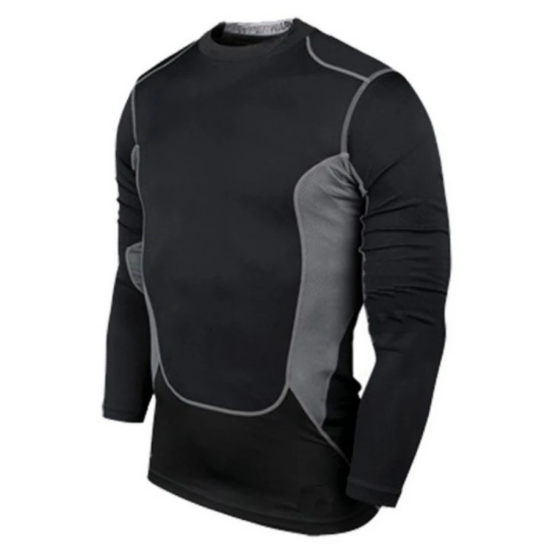 New Men's Compression Base Layer Sports Wear Long Sleeve T Shirts Athletic Tops Gearin