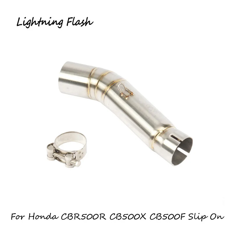 CBR500R CB500F CB500X For Honda Motorcycle Exhaust System Slip On Stainless Steel Mid Link Pipe + 51mm Tail Escape with Muffler