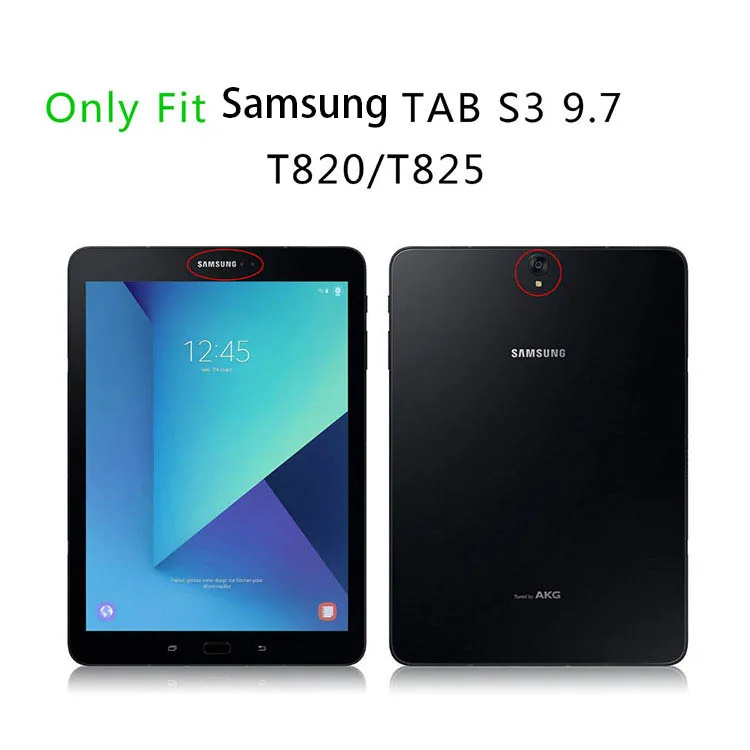 Для samsung Galaxy Tab S3, 9,7 дюймов, чехол для планшета, SM-T820, противоскользящий, гибридный, армированный, PC, силиконовый чехол для Tab S3 9,7 SM-T825