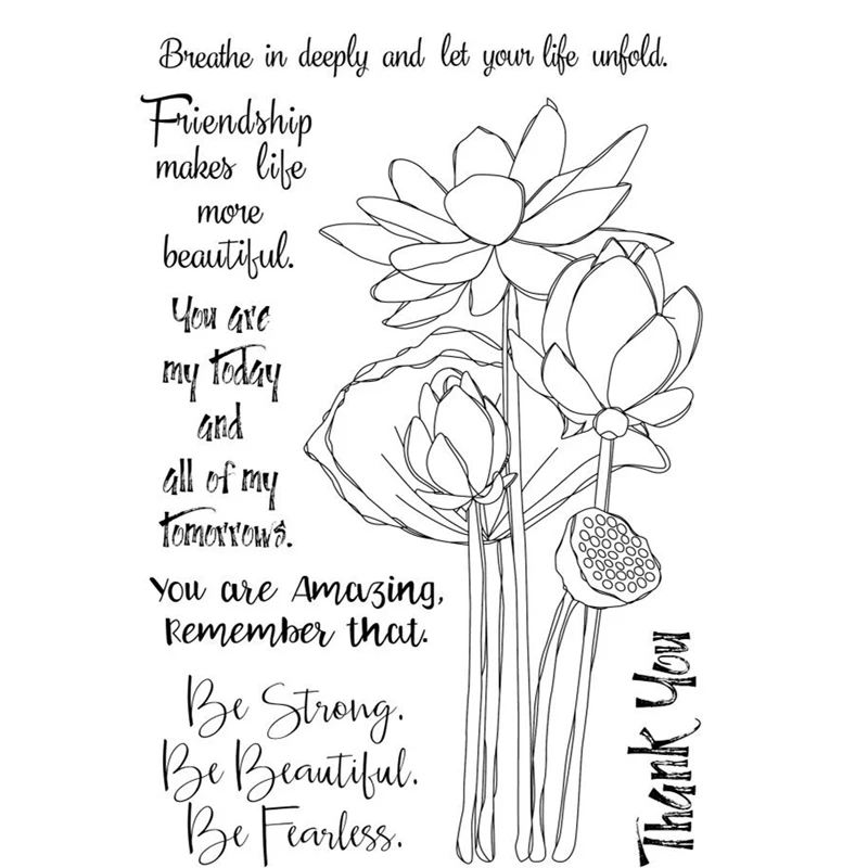 

VYUTXA Flowers Clear Stamps Scrapbook Paper Craft Clear stamp scrapbooking