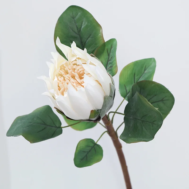 

Crafts Artificial Flower Props Protea Silk Bouquet Wedding Home Party Accessory Ornament Floral
