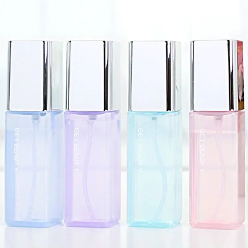 

50ml Rectangle Shape Refill Empty Transparent Perfume Travel Spray Bottle Jar Cosmetic Mist Atomizer Fragrance Sample Container