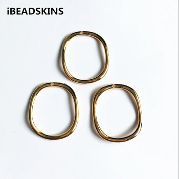 

New arrival! 30x26mm 100pcs/lot gold color zinc alloy oval geometrical shape charm connector for jewelry DIY ( as shown)