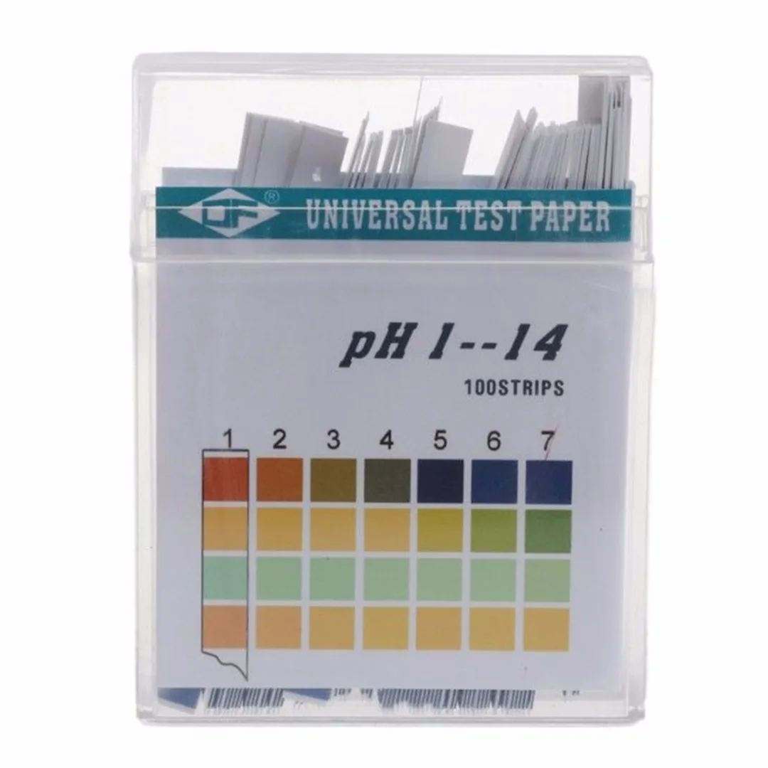 100 полоски 1-14 PH тест-полоски индикаторная бумага для щелочей и кислот универсальная лабораторная тестовая бумага для жидких почвы аквариумов измерительный Mayitr