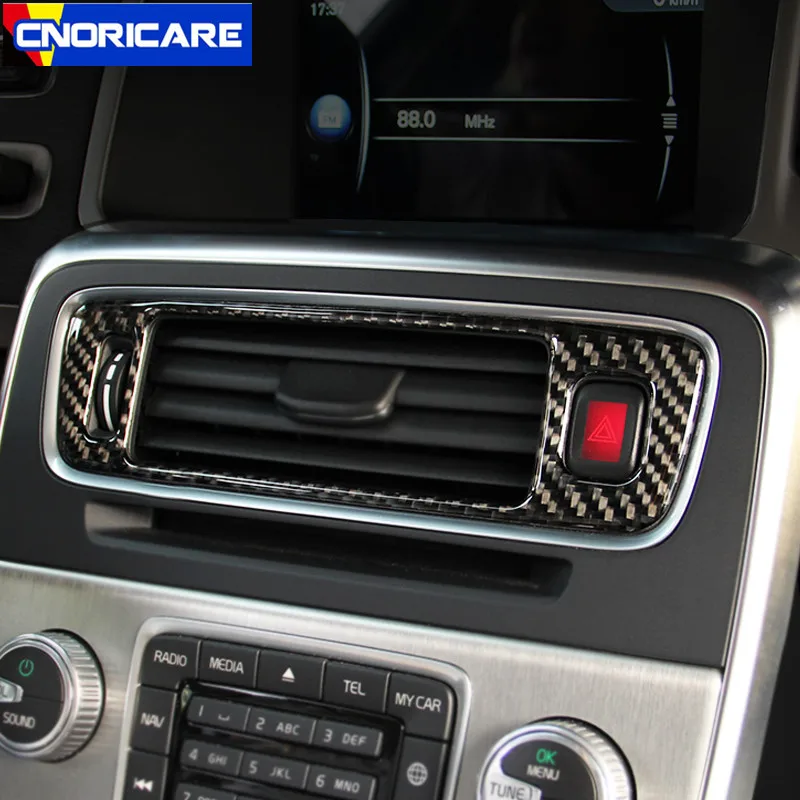 Carbon Fiber Center Console Air Conditioning Outlet Panel Decoration