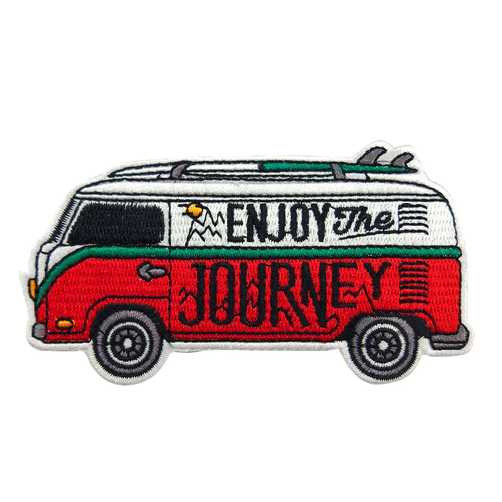 Вышитая машинка Journey Bus Pathces модная нашивка для рюкзака наклейка одежды
