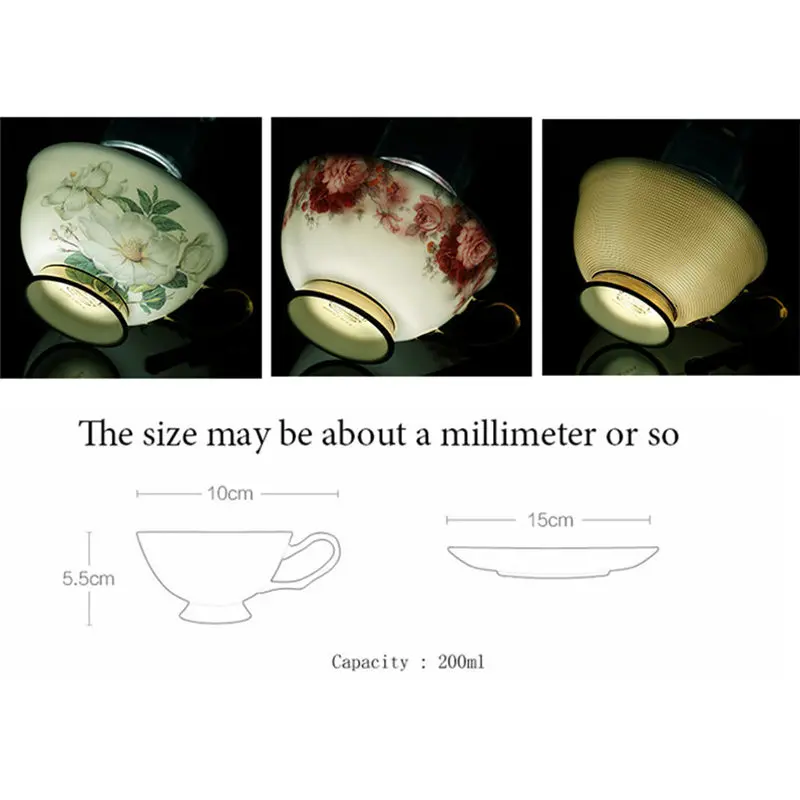 200 мл модные керамические кофейные чашки из костяного фарфора, чашки для послеобеденного чая и пакетики, набор красивых фарфоровых напитков для подарка