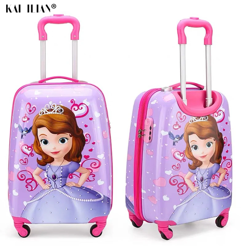 19 inch carry-on Suitcase with wheels kids Spinner luggage carton travel Rolling Luggage trolley bags children's suitcase lovely