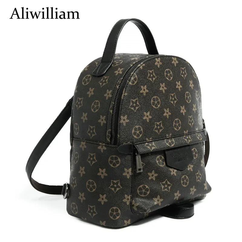 

Aliwilliam Fashion Backpack Women Leather Bag Women Bag Printing Backpack Leather Women Backpack Mochila Feminina School Bags