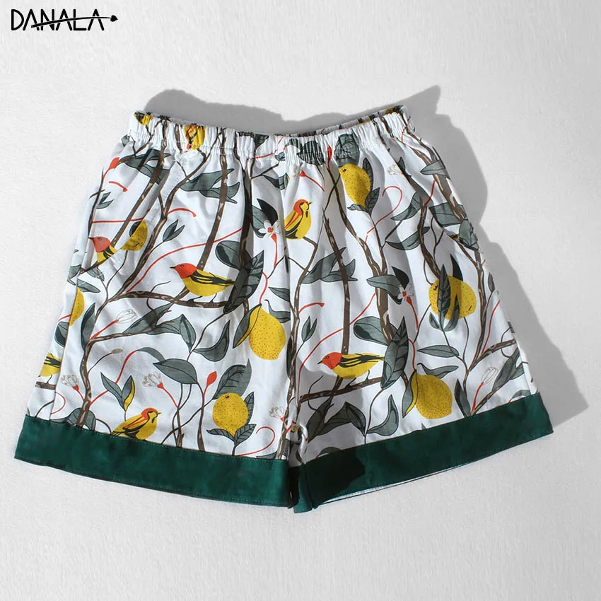 DANALA Animals Casual Robe Sets Sleepwear For Women Summer 2019 Floral Print Vogue Ladies Nightwear Sets Home Suits Elegant