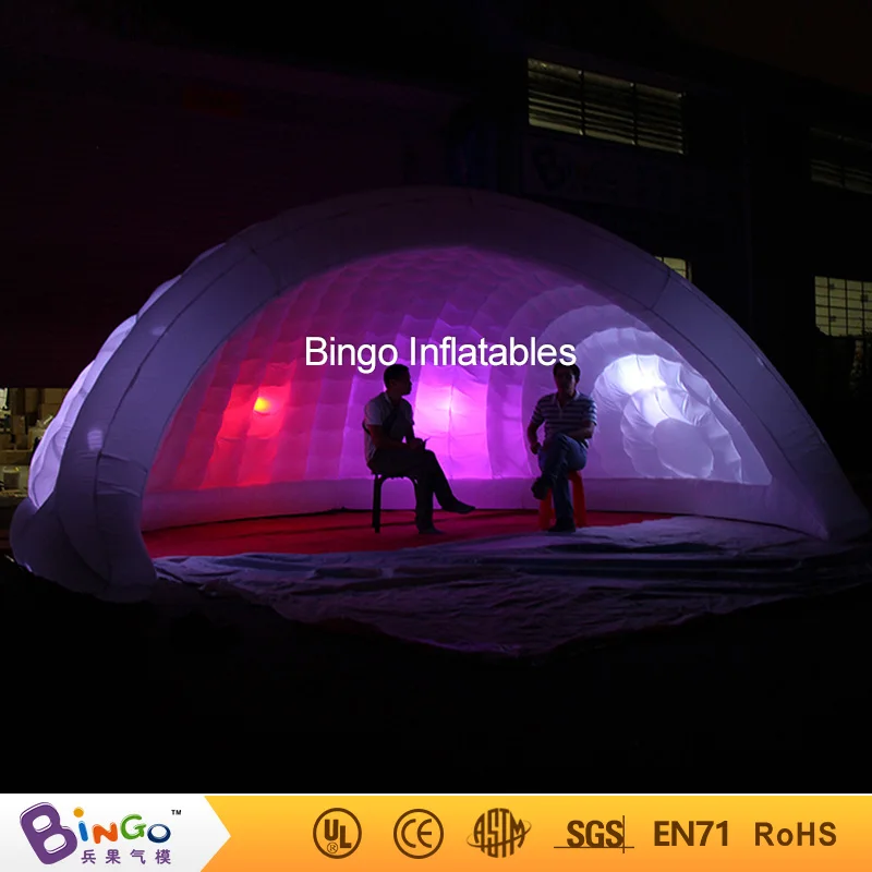  5X4.2X2.5 meters color change LED inflatable igloo tent  air-blown garden igloo tent  dome tent wit
