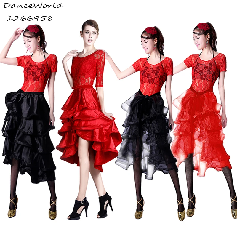 

2017 Professional Latin dance skirt bullfighting dance performances cloak Cake apron triangular skirt flamenco dance costumes
