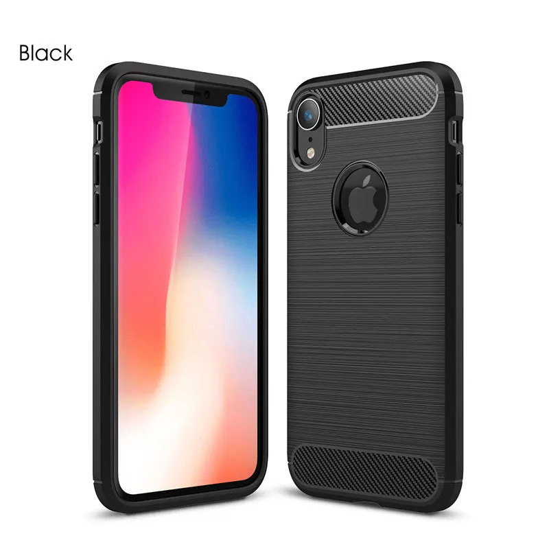 cheap Case for iPhone XS MAX XR X 8 7 6S 6 5 Plus Anti knock Hybrid Super Armor Rugged Carbon Fiber Brushed TPU Phone Funda Capa Cover
