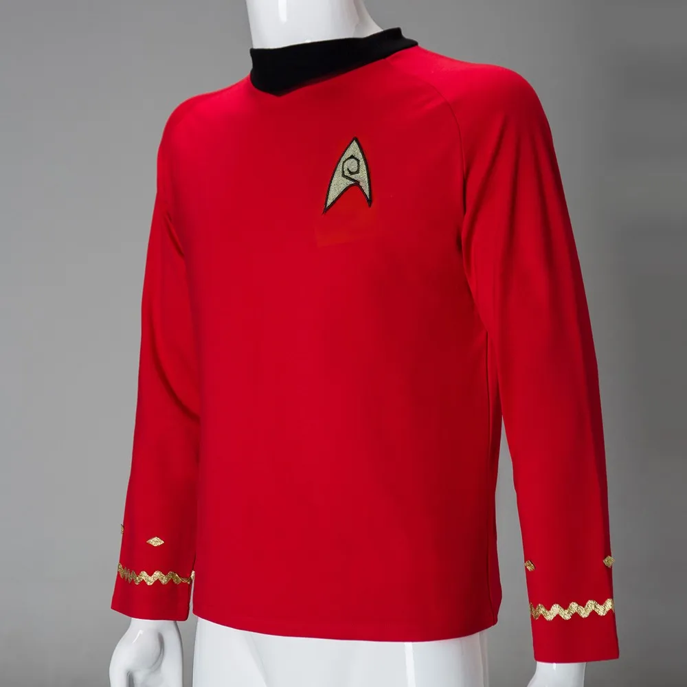 Cosplay Star Trek The Original Series TOS Cosplay Scotty Red Shirt Uniform Costume Halloween New2