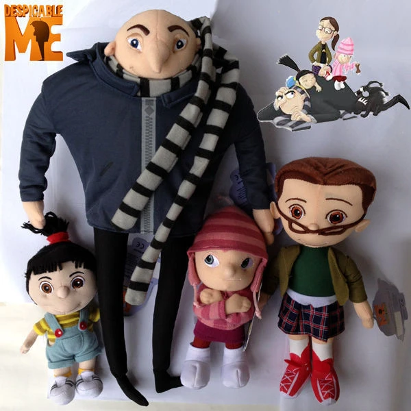 4x Despicable Me Character Plush Toy Gru Orphan Girls Margo Edith Agnes Fluffy Toy Import Toy Story Electronic Buzz Lightyeartoy Pianos For Toddlers Aliexpress