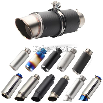 

ID: 51mm 60mm Universal Motorcycle exhaust muffler GP Escape moto Scooter Exhaust Pipe For R6 R1 CBR500 Z750 Z900 Z1000 s1000rr
