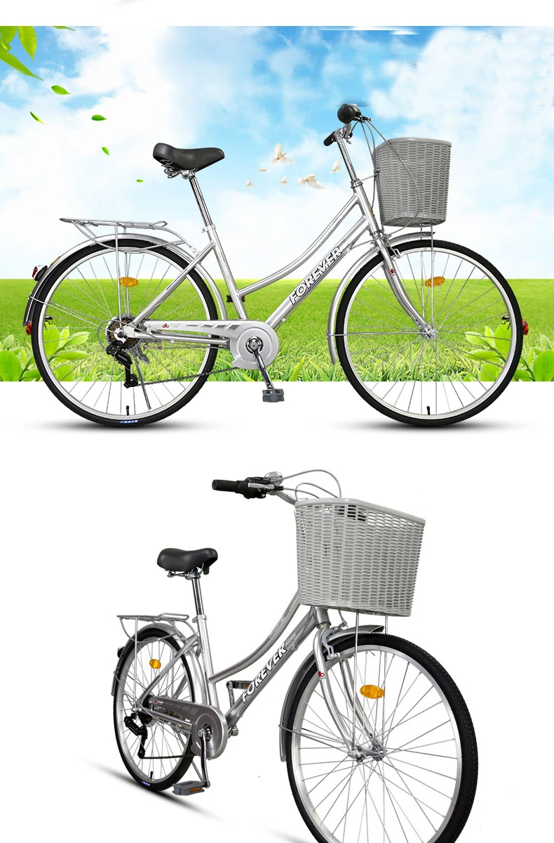 Excellent 26/24-inch Variable Speed Adult Aluminum Alloy Bicycle Sports and Entirement Riding Beautiful Colour Gift for Girls Walking 3