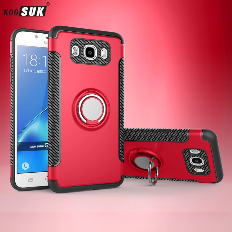 

For Samsung Galaxy J7 J5 J3 2016 Case TPU+PC shockproof With finger ring Holder Phone Back Cover J710 J510 J310 coque