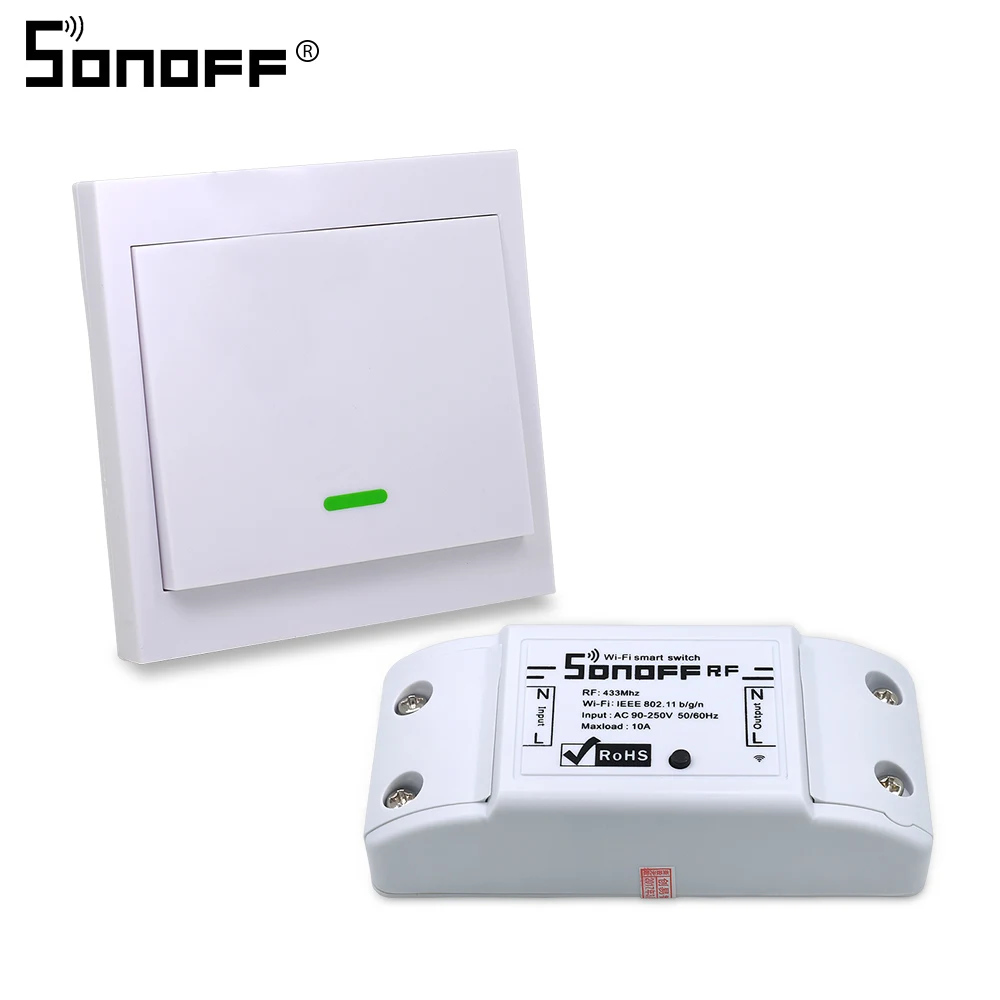 Itead SONOFF Bridge Sonoff 4ch pro r2 RF 433 МГц умный переключатель Wi-Fi с пультом дистанционного управления 433 Умный Google Home Автоматизация Alexa Совместимость - Комплект: RF Switch and RC