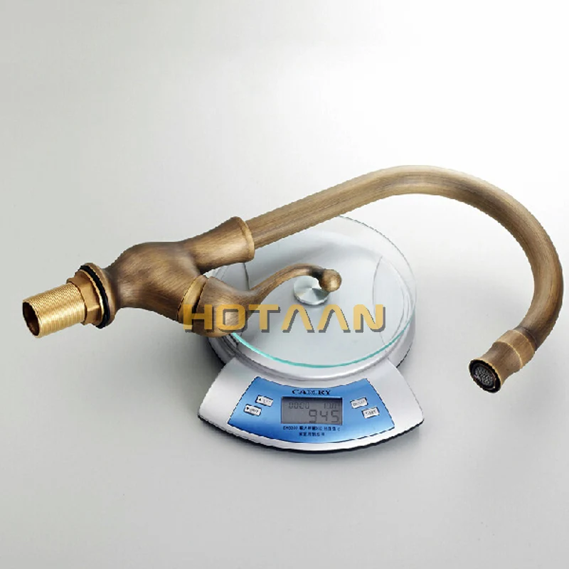 Free shipping Kitchen Faucet Antique Brass Swivel Bathroom Basin Sink Mixer Tap Crane,torneira YT-6034