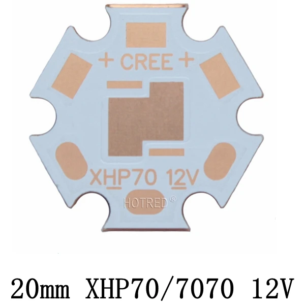 10 шт. 20 мм Cooper PCB Cree XPG XPG2 XPE XPE2 XML XML2 XHP50 XHP70 MKR 4 шт. 3535 светодиодный XPE XTE 6 в/12 В светодиодный радиатор 16 мм медная печатная плата