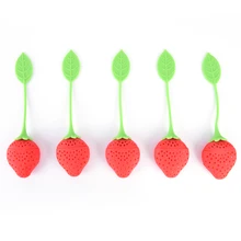 Силиконовое чайное ситечко чайный лист ситечко клубника ПЕРФОРИРОВАННОЕ ситечко для трав и специй фильтр диффузор полезное ситечко-диффузор